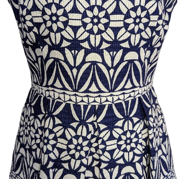 Just Taylor Blue Floral Fit & Flare Tea Dress - Picture 3 of 10